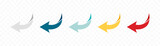Fototapeta Panele - Arrow icon set. Colored arrow symbols. Arrow of different types. Arrow isolated vector graphic elements.