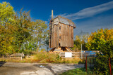 Fototapeta Paryż - An old wooden windmill in Drewnica