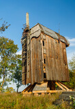 Fototapeta Paryż - An old wooden windmill in Drewnica
