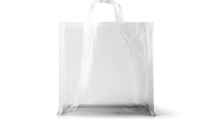 Wall Mural - White background with shadow and clipping path for plastic bag