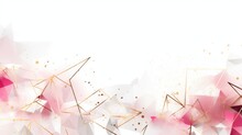 Abstract Watercolor Artwork Mixed With Buzzy Geometric Shapes For Background Of Social Media Banner Generative AI Image