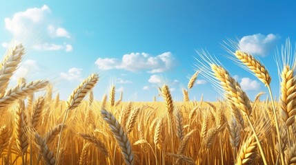 Poster - Wheat field symbolizes Ukraine representing the independence and grain export