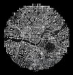 city map on black