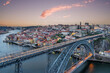 Dom Luis Bridge across the Douro River in Porto Portugal 