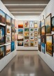 © happy Wu  - アートギャラリーに展示された絵画を鑑賞する、美術館背景｜Admire the paintings displayed at the art gallery. Museum background. Generative AI