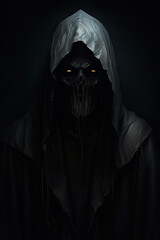 Wall Mural - scary halloween ghost occult cultist grim dark evil horror - by generative ai