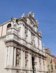 Wall Mural - The Church of Santa Maria Zobenigo or Chiesa di Santa Maria del Giglio in Venice, Italy. The edifice is situated on the Campo Santa Maria Zobenigo, west of the Piazza San Marco.