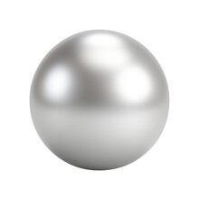 3D Metallic Silver Ball Clip Art