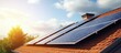 Alternative energy using solar panels on a house roof