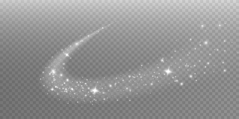 Vector magic glow. Sparkling light, sparkle dust png. Sparkling magical dust. Christmas light.