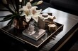 © Chanakan - Close-up modern Living Room Decor on coffee table.Interior design concept