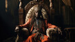 Portrait of an African King on his royal throne