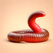 © Bipul Kumar - there is a red worm that is sitting on a brown object Generative AI