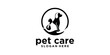 Pet care logo design. Pet care Logo design template, dog and cat care, dog and cat health and pets
