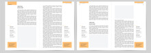 Page Or Text Layout, Information Design Template For Article In Book Brochure Magazine Document Booklet Newsletter Textbook A4 On White Background
