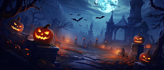 Wall Mural - Scary Halloween background