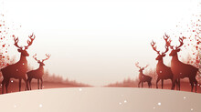 Beautiful Christmas Background With White Empty Copy Space For Text Or Additional Images