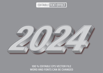 2024 editable text effect 3d style template