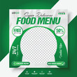 © Graphicazzy - Fast Food menu and restaurant business marketing social media banner design template.