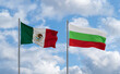 Bulgaria and Mexico flags, country relationship concept