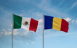 Chad and Mexico flags, country relationship concept