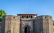 Historical , ancient, stone made monument named Shaniwar Wada in Pune. Text in local language is name