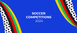 Soccer events 2024, colorful sports banner, soccer