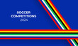 Soccer events 2024, colorful sports banner, soccer