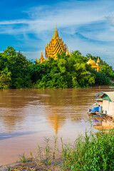 Wall Mural - The beautiful  Temple (Thai language:Wat Chan West) is a Buddhist temple (Thai language:Wat) It is a major tourist attraction Phitsanulok, Thailand.