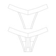 © MFKRT - template high cut thong underwear vector illustration flat design outline clothing collection