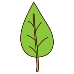 Sticker - green leaf isolated