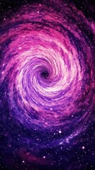 Canvas Print - A view from space to a spiral galaxy and stars. Universe filled with stars, nebula and galaxy Generative AI