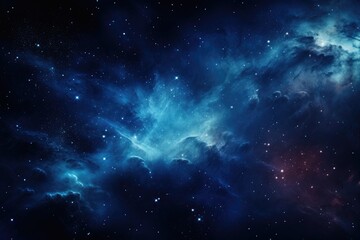 Wall Mural - nebula stardust wallpaper, blue, purple and magenta galaxy. generative ai