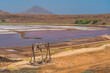 Landscape at the Salinas de Pedra de Lume, old salt lakes on Sal Island