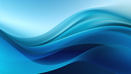 Wall Mural - Blue and white technology waves abstract background