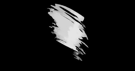 Wall Mural - abstract paint brush stroke shape white ink splattering flowing and washing on chroma key green scre