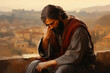 Jerusalem's Lament: A Digital Painting of Jesus' Tears
