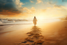 Spiritual Steps: Jesus' Print in Sand