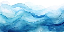 Watercolor Sea Wavy Background Generative AI