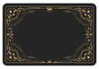The reverse side of a tarot cards batch, magic frame with elegant pattern, esoteric and mystic border, vector