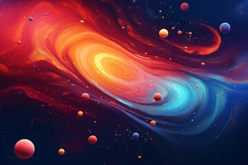 Wall Mural - abstract colorful cosmos background. planets and galaxies, sky and stars in universe.