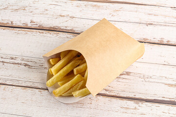 Wall Mural - Crispy salted French fry potato