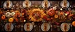 © Maria Starus - A table is set for a thanksgiving dinner