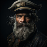 Kapitän mit Bart - Vintage Stil