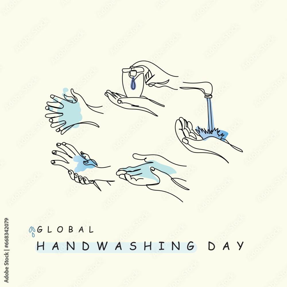 vector-de-stock-international-hand-washing-day-line-art-wash-your