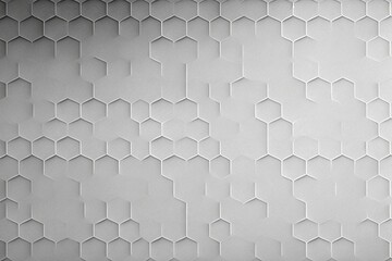 Wall Mural - White hexagon pattern background