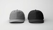 © masyastadnikova - Two caps in different angles on a monochrome background. Mock up, material for mounting and presentation of logos