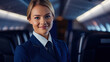 portrait of flight attendant, generative ai
