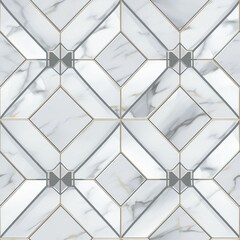 Poster - Classic Carrara Marble Pattern