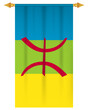 Berber amazigh flag vertical pennant isolated